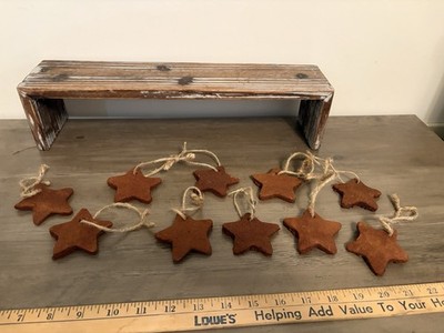 July 4th Patriotic Lot of Gingerbread Salt Dough Ornaments. Primitive Rustic