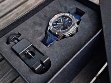 TISSOT PRS200 Chronograph Blau Lederband Box HAU Herrenarmbanduhr