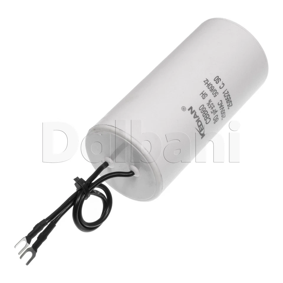 Condensador de funcionamiento del motor 80UF 250VAC especificación japonesa CBB60 25/85/21 45X95 MM 80 MFD Foto 2 de 3