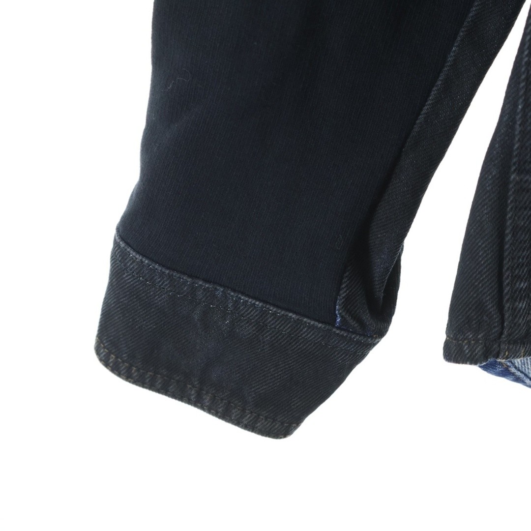 Off-white 20AW Back Arrow Print Arm Switch Button Denim Jacket Indigo Black Used thumbnail 5