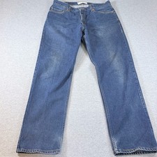 Levi's 505 Regular Fit Jeans Mens 36x32 Blue Straight Leg Denim Pants