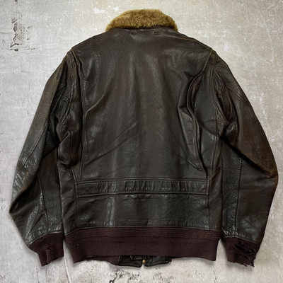 Vintage 1950s Korean War G1 Leather Bomber Jacket Monarch Talon