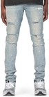 PURPLE BRAND PAINT SPLATTERED DISTRESSED Light Indigo JEANS P001 Skinny Sz 31 — photo 1
