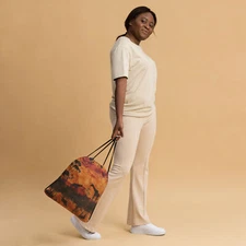 African Sunset Drawstring Bag: Embrace the Wilderness in Style