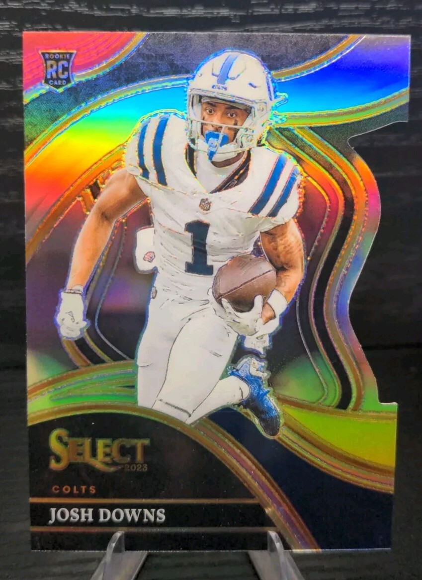 2023 Panini Select Josh Downs Red & Black Club Level Prizm Die Cut Colts RC#251