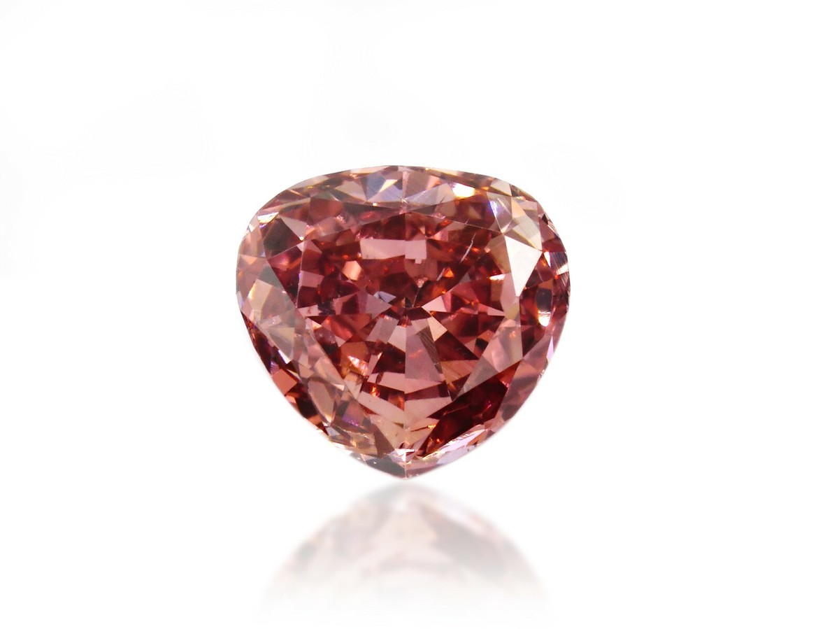 Diamond Natural Color Fancy Deep Pink 0.25 ct Loose Heart Shape  