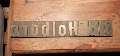 VINTAGE ALTER HOLBORN Tabak Werbung DRUCKBLOCK Buchstabe MESSING von Masseeley