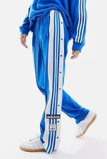 NEW ADIDAS ORIGINALS WOMENS SIZE XS ADIBREAK TREFOIL TRACK PANTS  IP0627 BLUE