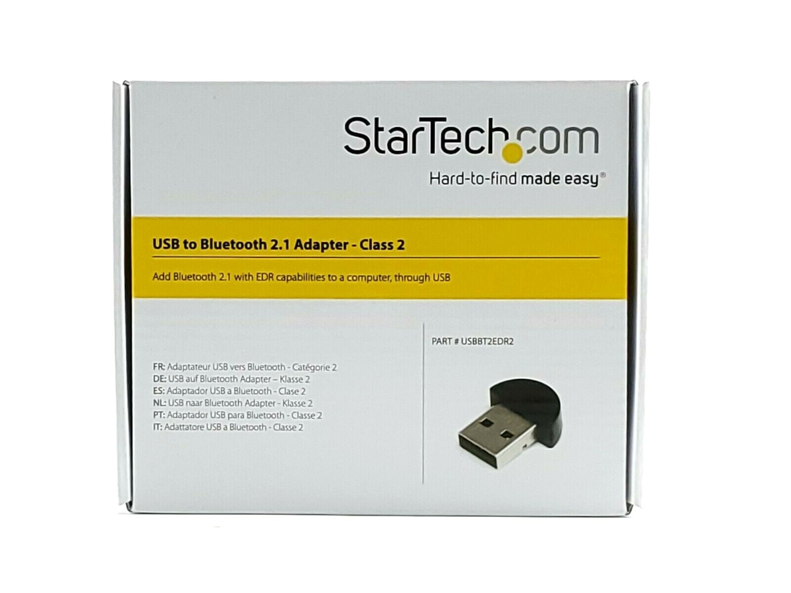 Lot of 2 NEW StarTech USB to Bluetooth 2.1 Adapter - Class 2 USBBT2EDR2 (AMX)
