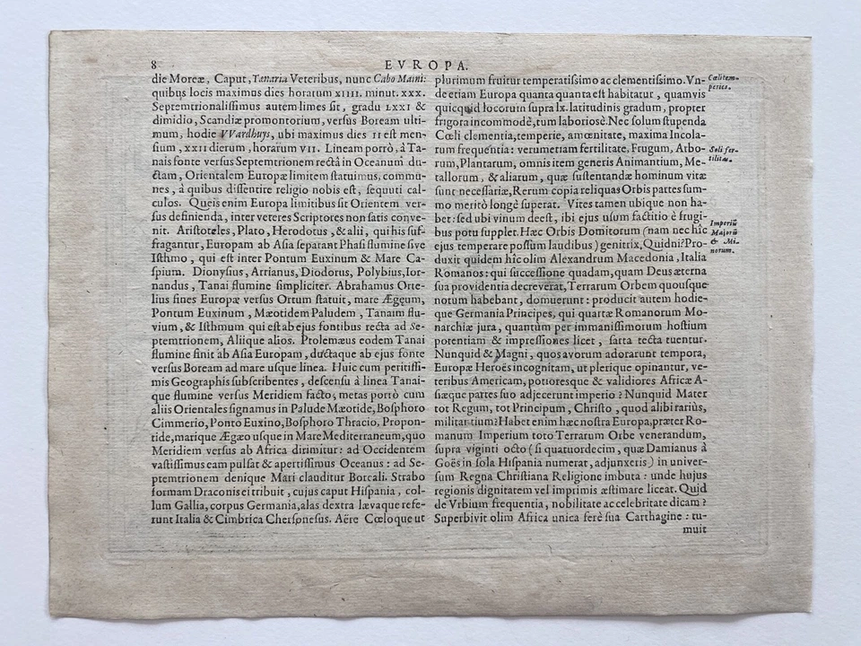 ANTIQUE MAP Europa Nova Tabula by  Mercator,  c. 1628 - Image 3 of 3