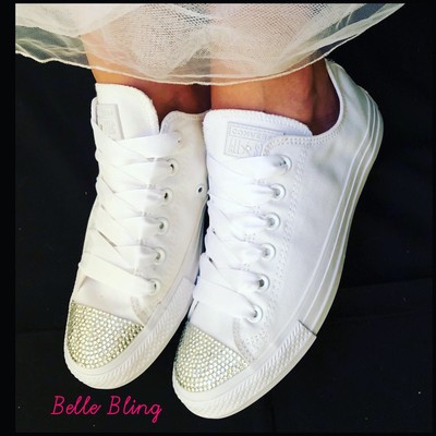 personalised converse wedding shoes