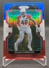 2021 Panini Prizm #81 Isaiah Simmons Red White and Blue Arizona Cardinals card