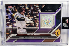 Jackson Merrill 2024 Topps Now RC Walk-Off HR Game-Used Base Relic PURPLE #6/25