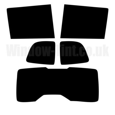 Pre Cut Window Tint for Fiat Doblo MPV 2010+ 5% Limo Black Rear Car Tinting Film