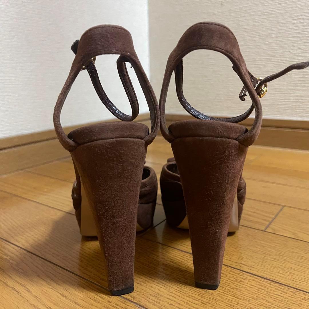 Gucci Pumps Strap Sandals Open Toe Brown Size 36.5 US Abt6.5 For Women thumbnail 16