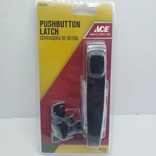 ACE Pushbutton Latch Handle Set Screen/Storm Door Black #5414693