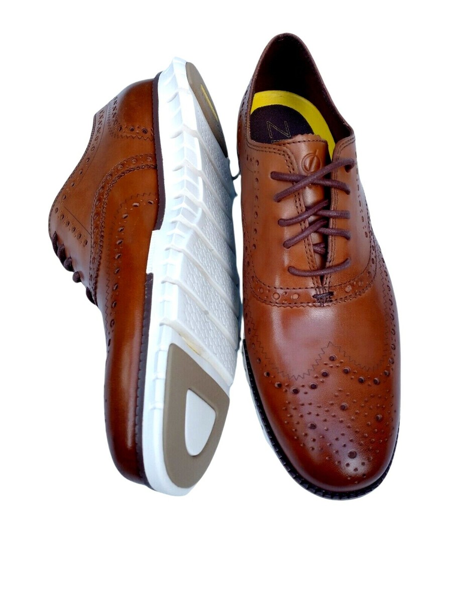 Cole Haan ZeroGrand Wingtip Oxford Shoes Brown British Tan  display picture 1