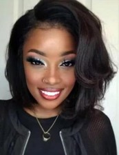 13x4 Body Wave Lace Frontal Bob Wig Human Hair Wigs Remy Short Wave Pre Plucked