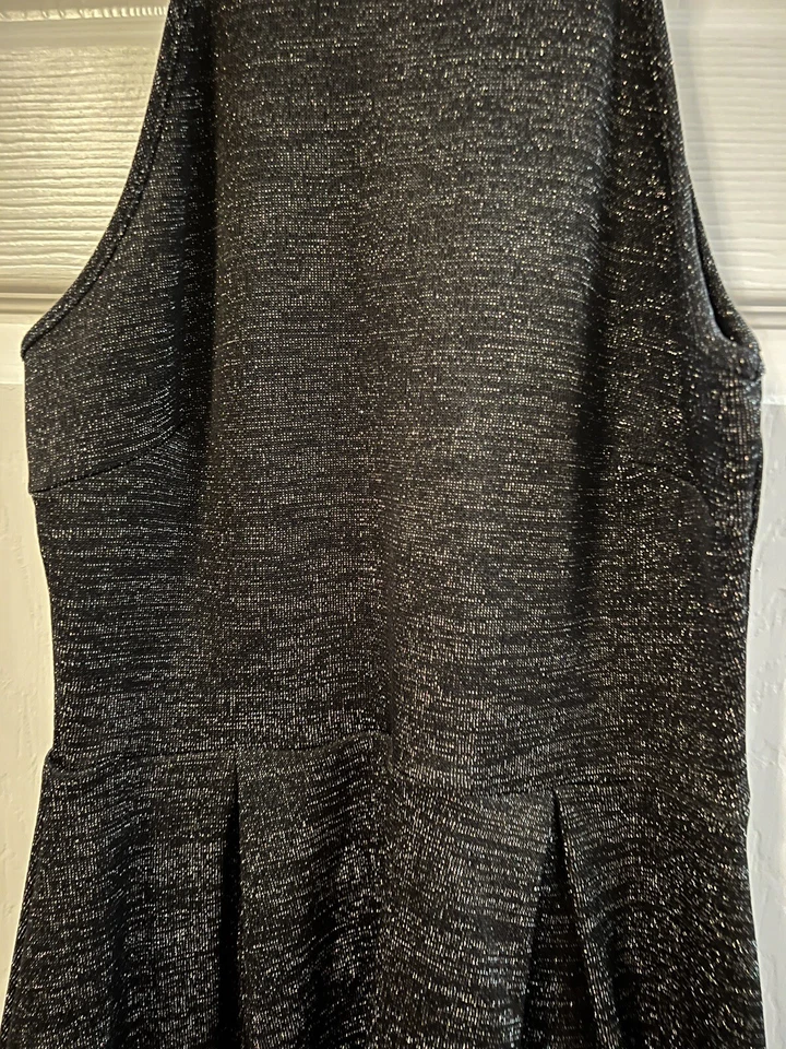 SOPRANO Negro Plata Cóctel Ocasión Especial Mini Vestido Vacaciones Navidad Pequeño Foto 2 de 4