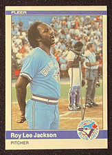 Roy Lee Jackson 1984 MLB Toronto Blue Jays Pitcher Baseball Card Fleer #158