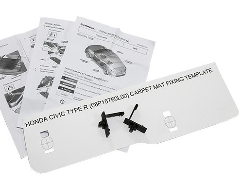 Genuine OEM JDM RHD FL5 Civic Type R Carpet Floor Mat Set P/N 08P15T60L00 - Picture 5 of 6