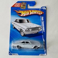 2010 Hot Wheels #143 Hot Auction 8/10 FORD THUNDERBOLT White w/Chrome 5 Spokes
