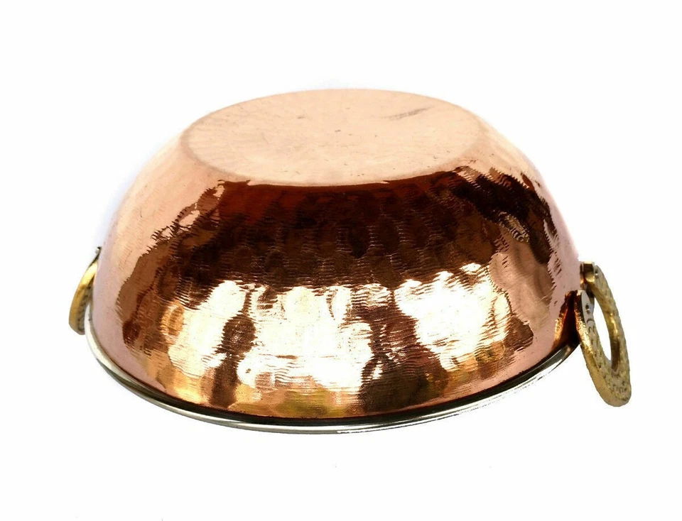 Vajilla Kadai 100 % acero cobre plato tazón Katori Wok 5,4 x 2 pulgadas 300 ml Foto 4 de 4