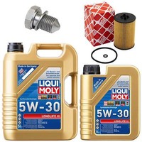 MotoröL Filter Set 5W-30 Liqui Moly 6 Liter + Schraube FüR Skoda VW Passat 2.0