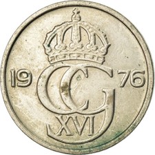 #757709 M&uuml;nze, Schweden, Carl XVI Gustaf, 50 &Ouml;re, 1976, SS, Copper-nickel, KM: