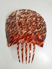 Vintage Large Mantilla Spanish Flamenco Hair Comb Faux Imitation Tortoise Shell