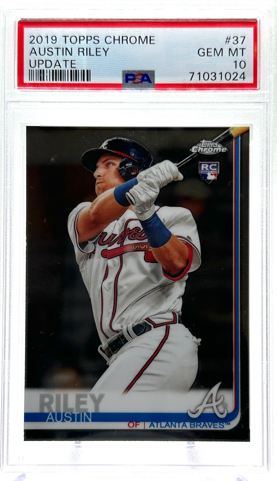 PSA 10 Austin Riley 2019 Topps Chrome Rookie RC #37 GEM MINT BRAVES