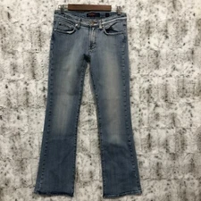 Vigoss Jeans Women's 7/8 Pants Boot Cut Blue Denim Cotton Spandex