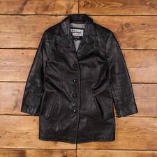 Vintage Pelle Studio Leather Jacket M Wilsons Blazer Black Womens Button