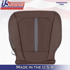 2015 For Ford F150 Platinum Passenger Bottom Perforated Leather Seat Cover Brown