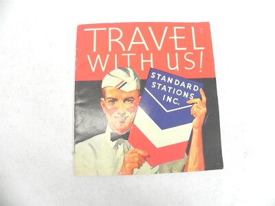 VINTAGE 1936 STANDARD OIL COMPANY CHEVRON TRAVEL WITH US BOOKLET PAMPHLET 28 PGS