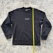 Vintage Style Timberland Black Sweatshirt Size Medium Small Spellout Logo