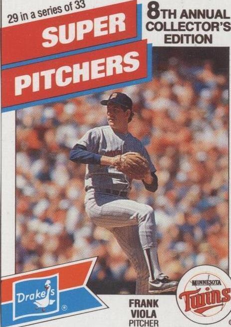 1988 Drake's Big Hitters/Super Pitchers - Frank Viola #29 - 1 of 1