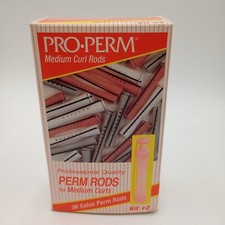 Pro Perm Medium Rods Paper Boxed New Open Box kit 2 36 Salon Perm Rods