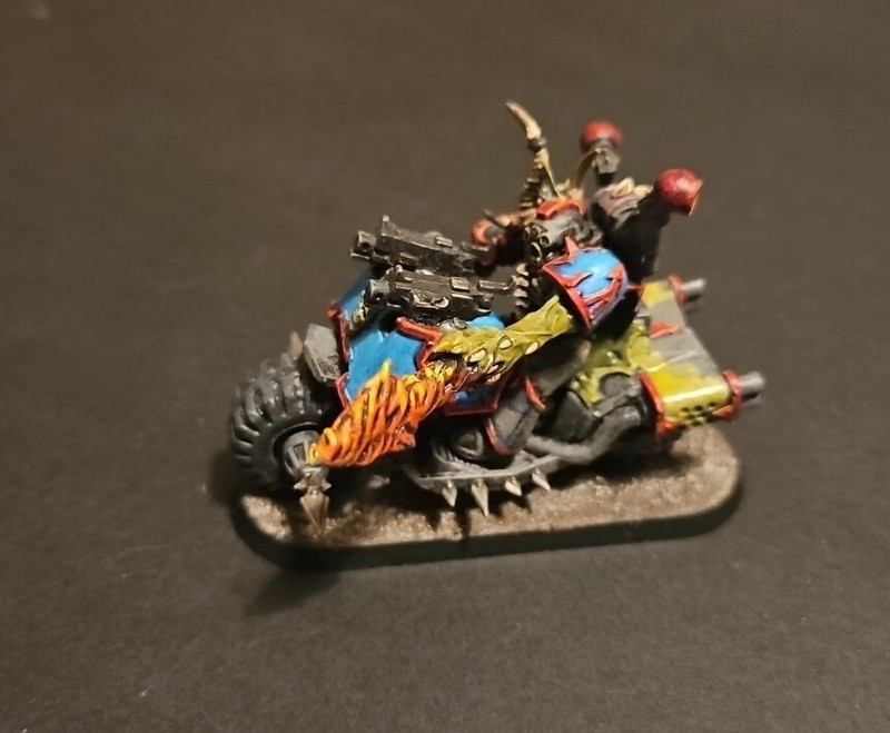 Warhammer 40k Chaos Space Marine Lord On Bike Conversion Plastic Painted