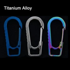 Titanium Alloy Carabiner Spring Snap Hook Clip EDC KeyChain Quick Release Buckle
