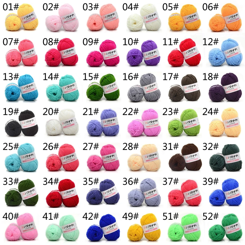 Nuevo 42 Colores 25g Crochet Súper Suave Bambú Algodón Hilo de Tejer Bebé Lana Hilo Foto 2 de 2