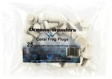 25 CURED REEF PLUGS FOR LIVE CORAL FRAG PROPAGATION by OCEANS WONDERS