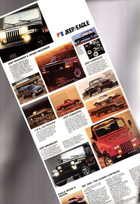 1987 JEEP/RENAULT Brochure/Flyer:GRAND WAGONEER,CHEROKEE,WRANGLER