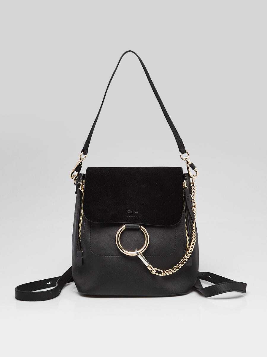 Chloe Black Leather and Suede Faye Medium Backpack Bag | eBay Chloe Black Leather and Suede Faye Medium Backpack Bag | eBay