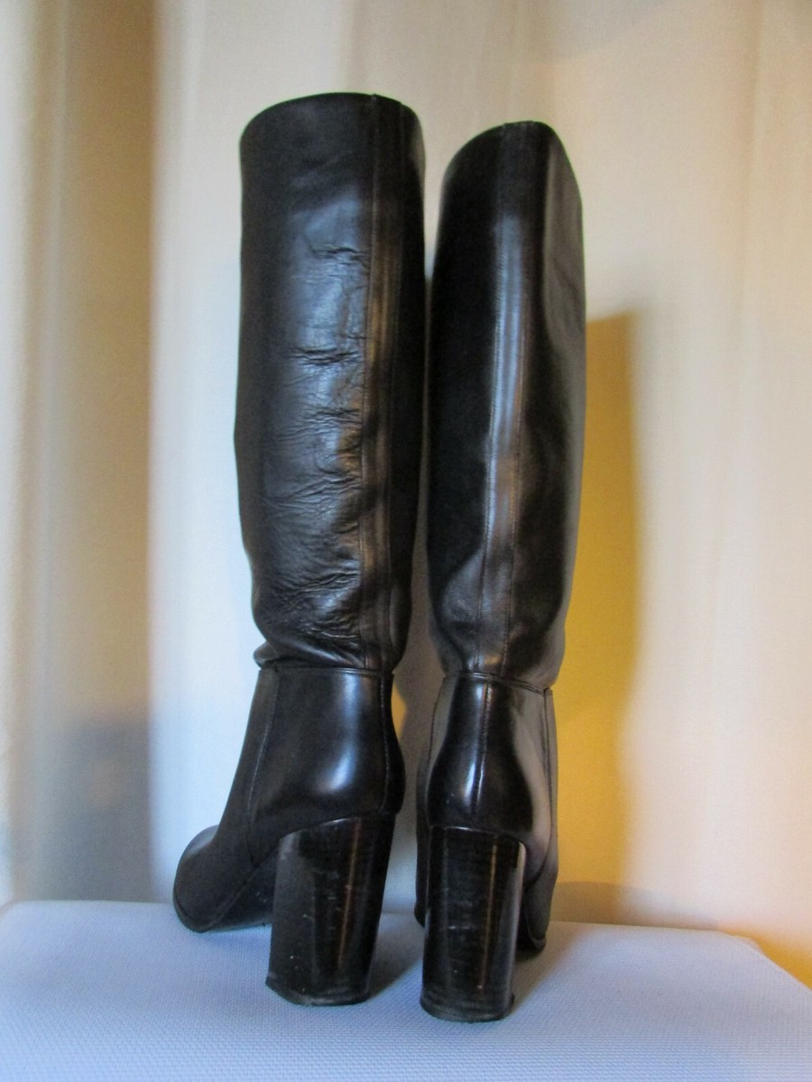 Bottines Accessoire Diffusion T38 (UK 5) – Cuir Noir, Talon 4 Cm, Très Bon état Occasion
