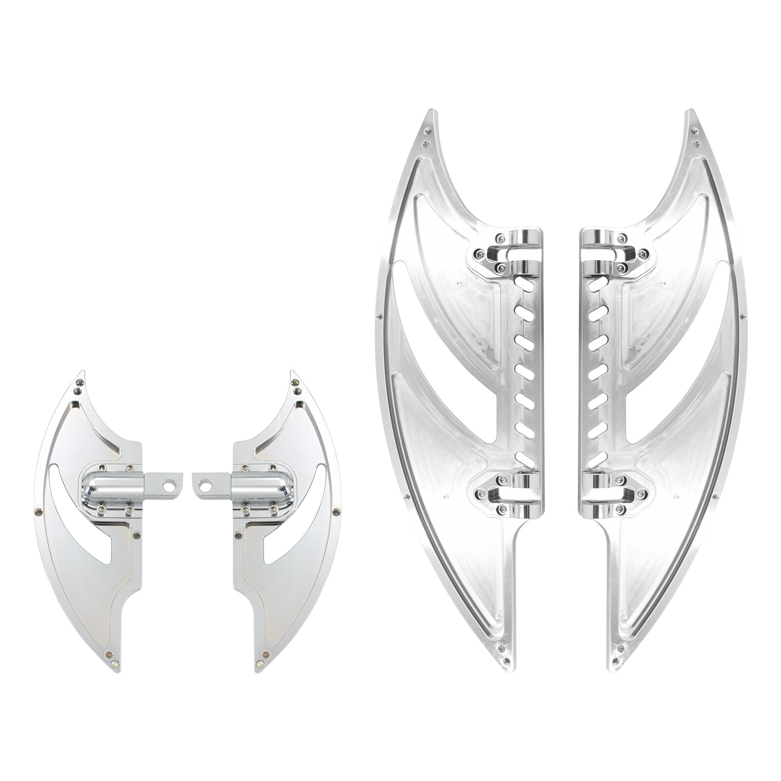 Chrome Driver Passenger Floorboards Foot Pegs For Harley Touring Road King Glide