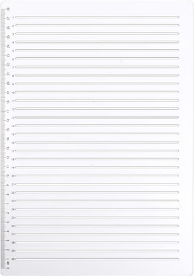 1 PCS Straight Line Stencil, 11.7''× 8.1'' Clear Plastic Spacing Line Drawing Sten