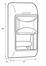 Katrin Toilet 2-Roll Dispenser  Black 145x300x145mm Conventional Toilet Rolls