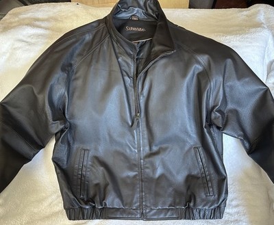 St. John's Bay Men's Black Bomber Jacket Lined Full Zip Pockets Size XL