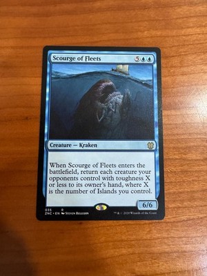 SCOURGE OF FLEETS 35 R COMMANDER: ZENDIKAR RISING MAGIC: THE GATHERING NEAR MINT